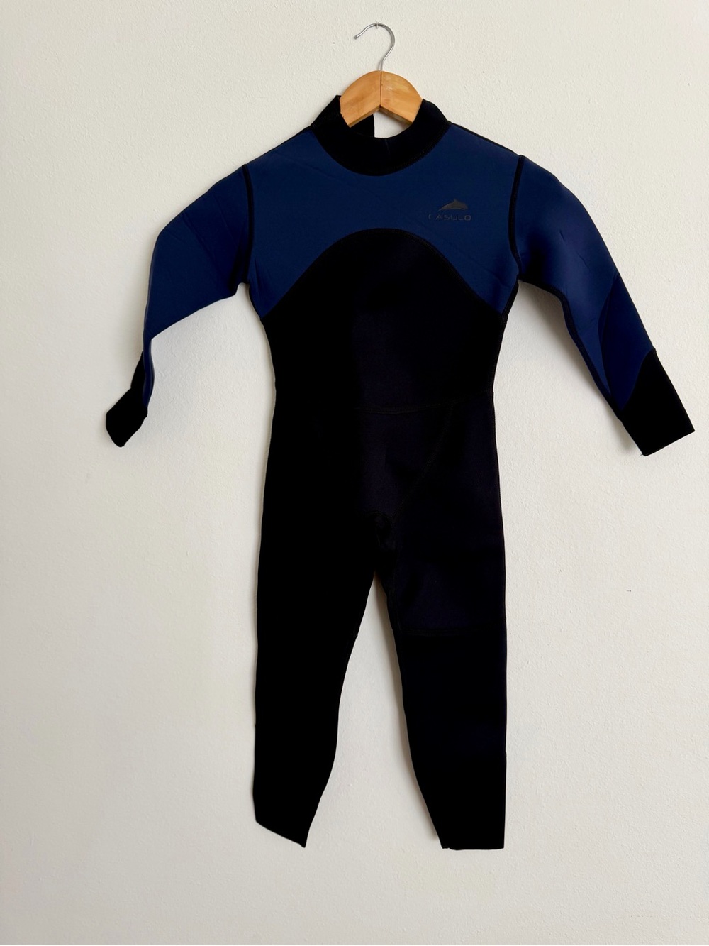 Casulo Kids Full Body Wetsuit Blue Black Size 8 Neoprene Surfing Swimming Suit